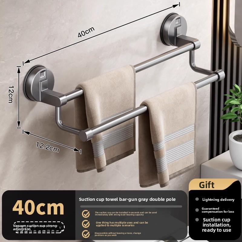 Bathroom Suction Cups Bathroom Towels Non-punching Wall-mounted Shelves