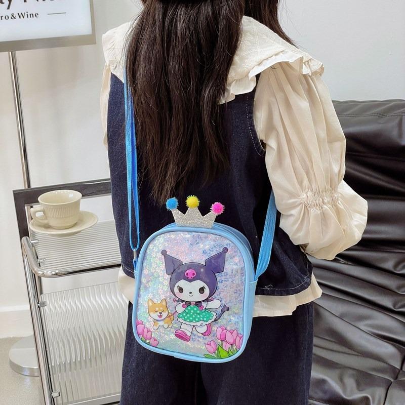 Kindergarten Children's Backpack Mini Messenger Bag Princess Sequined Shoulder Bag Children's Accessories Cartoon Bag Women