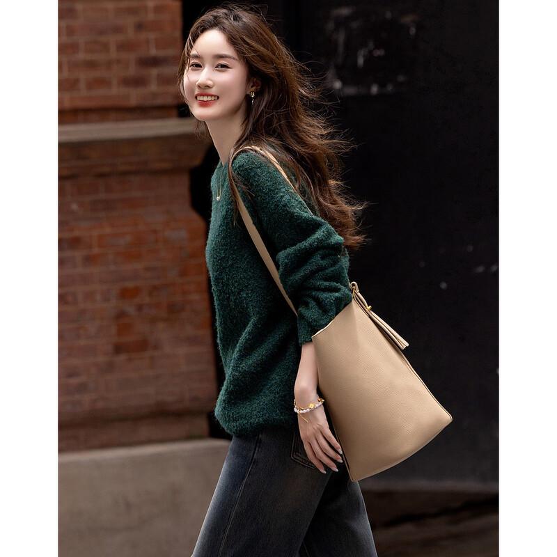 Demana Women's Velvety Wool Blend Loose Knit Sweater