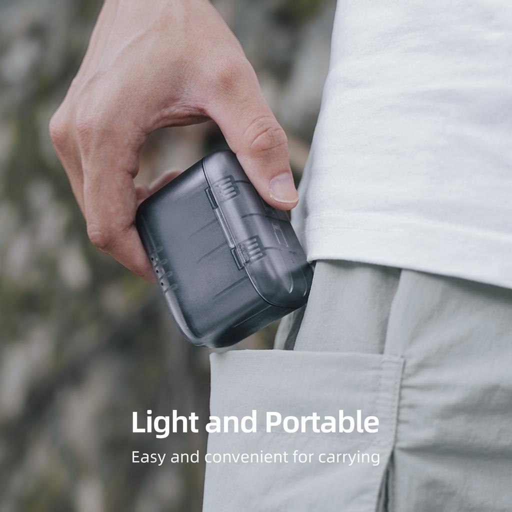 aMagisn AD13 A 2 slot Battery Charger Portable Battery Charging Box Battery Charging Case with TF Card Storage Slots