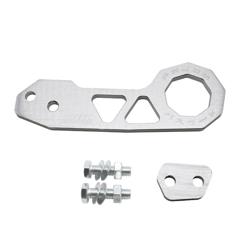 1 Set Universal Aluminum Alloy Rear Tow Hook Racing Rear Tow Hook Rhombic Towbar Towing Tools For Civic Fit Jazz Gk5 серебряный