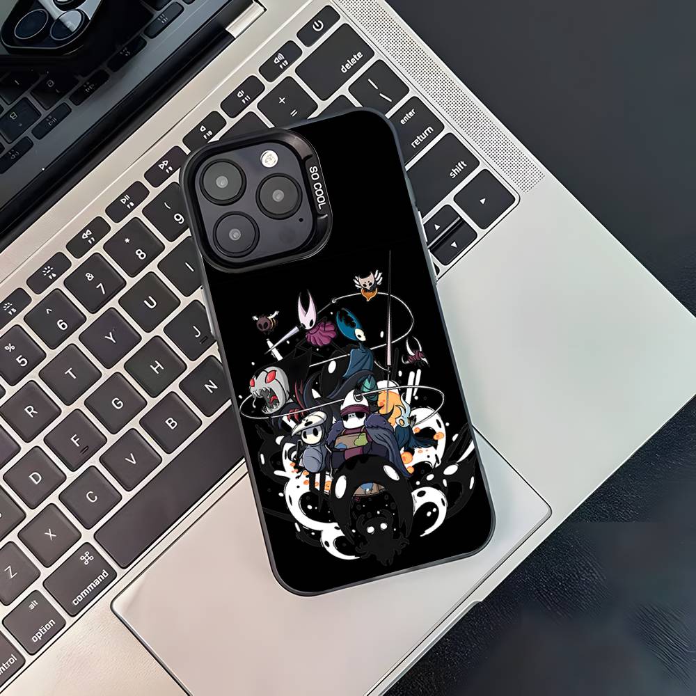 H-Hollow Knight Silksong Phone Case For iPhone 17,16,15,14,13,12,11,Pro,XS,Max,Plus,Mini,SE4,E Black Matte Shockproof Cover