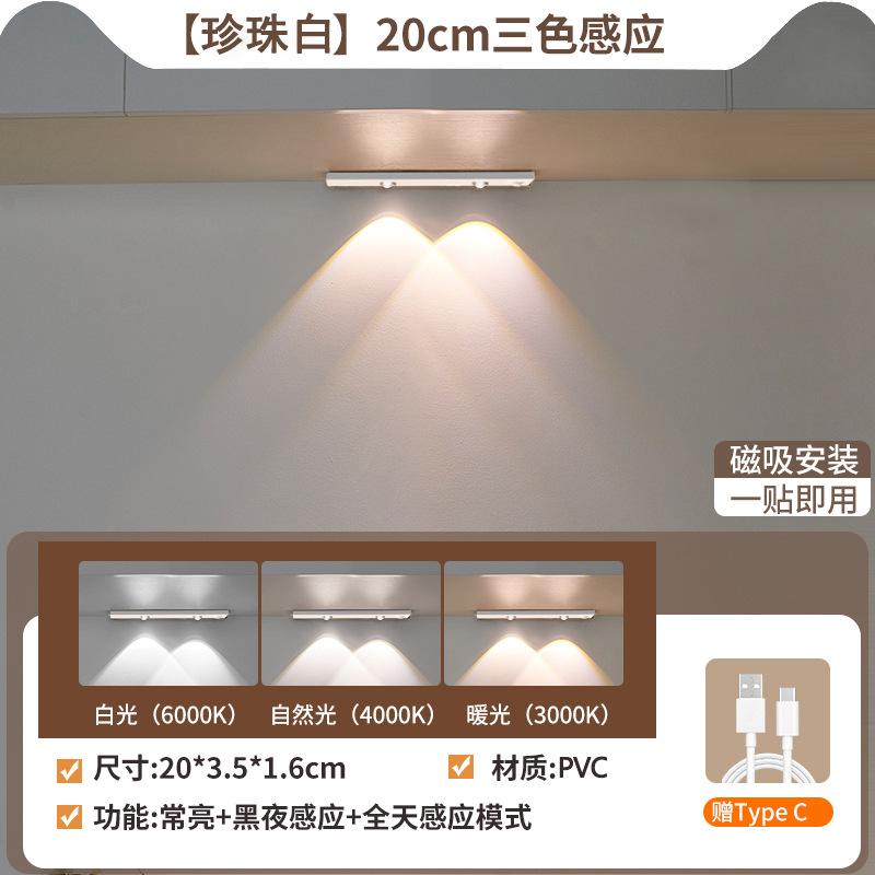 

LED Smart Home Human Body Sensor Light - Rechargeable Cat Eye Sensor Light, Wine Cabinet Light, Hill Night Light