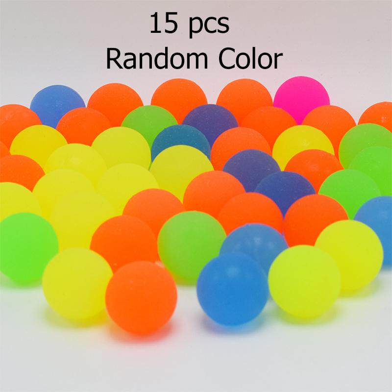 

15 шт./лот, игрушечные шарики с высоким отскоком, детский подарок, украшение для вечеринки, детский прыгающий мяч, однотонный цвет, двухцветный прыгающий мяч