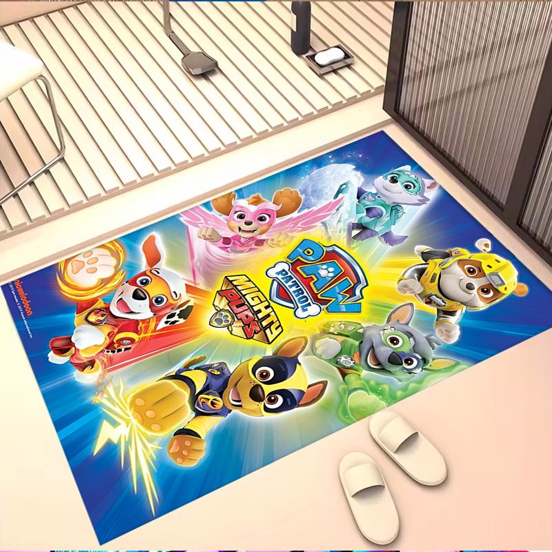 PAW Patrol Print Rug, Washable Floor Carpet, For Entryway Dorm Laundry Room Office Study, Home Decor Birthday Christmas Gift