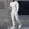 Men's Casual Crew Neck Long Sleeve T-Shirt & Pants Set, Spring 2026