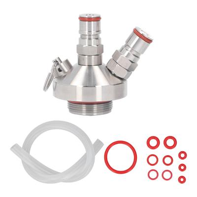Mini Keg Zapfanlage Bierzapfanlage Doppelkugelverschluss Edelstahl mit Schlauch Ersatzdichtring
