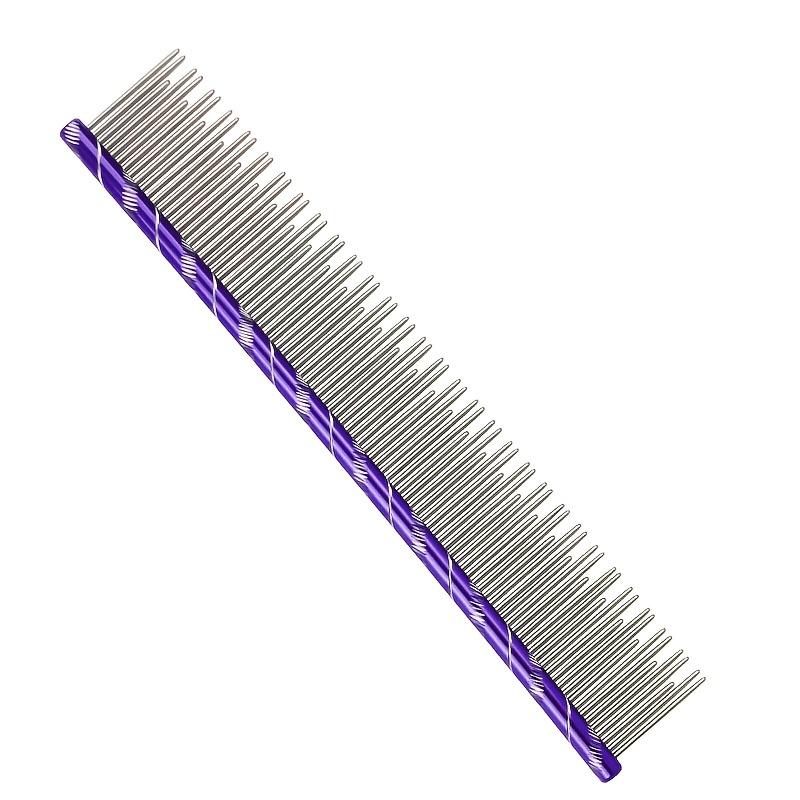 1pc Professional Pet Dematting Comb with Long & Short Teeth for Dogs,Cats -Knot & Loose Hair Removal,Lightweight & Portable