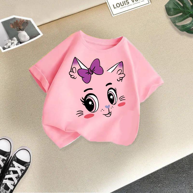2026 New Summer Girls' Short-Sleeve T-Shirt - Stylish Children's Clothing Top