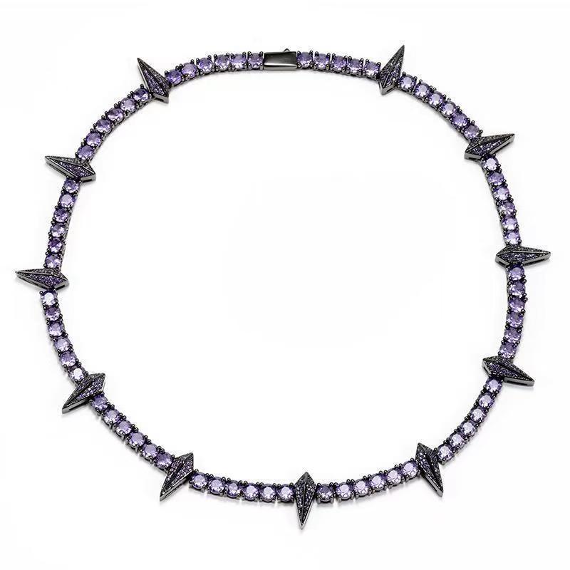 

Новая хип-хоп 4мм теннисная цепочка капля воды блестящая с цветными стразами ожерелья для мужчин женщин чокер ювелирные изделия подарок на вечеринку 18 16inch