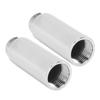2PCS Shower Arm Extension Stainless Steel Chrome Plating Shower Head Extension Pipe for Bathroom
