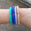 2025 Trendy Colorful Acrylic Bamboo Beads Bracelet for Women Stretch Resin Tube Beaded Cuff Bracelets Bangle Men Fashion Jewelry