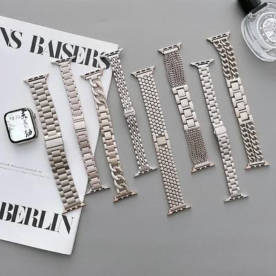 Oceľový remienok Starlight pre Apple Watch Series Ultra 8 7 SE 6 5 4 3 49 mm kovový remienok na náramok IWatch 38 40 41 mm 42 44 mm 45 mm