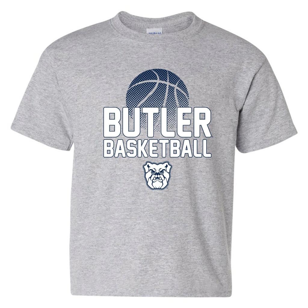 Butler Bulldogs Basketball Flux, Team Color Youth T Shirt - Sport Grey