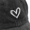 Retro Washed Distressed Love Embroidered Duckbill Cap For Women In Spring And Summer Large Brim Soft Top Baseball Cap Adjustable