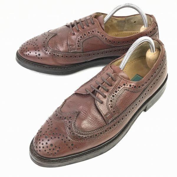 

Lloyd Germany heavy leather wingtip 24.5 black medallion dress business shoes