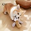 Boredom Buster Toys for Home Squeaky Plush Dog Toy, Cute Animal Shape, Durable Corduroy Crinkle Paper Chew Interactive Pulling Games Pets Pet