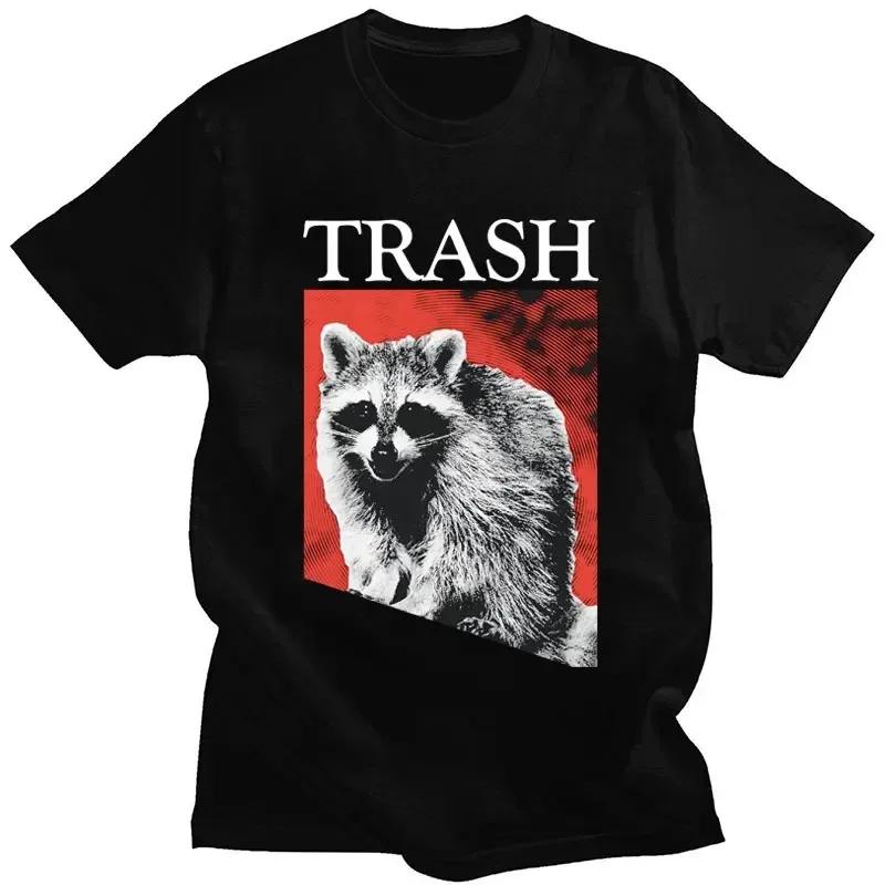 Japanese Style Dragon Raccoon Print T Shirt Harajuku Retro High Quality Cotton Short Sleeve Oversized Unisex Unisex Classic T-shirts