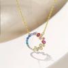 European & American S925 Sterling Silver Zircon Circle Necklace – Personalized Clavicle Chain Accessory