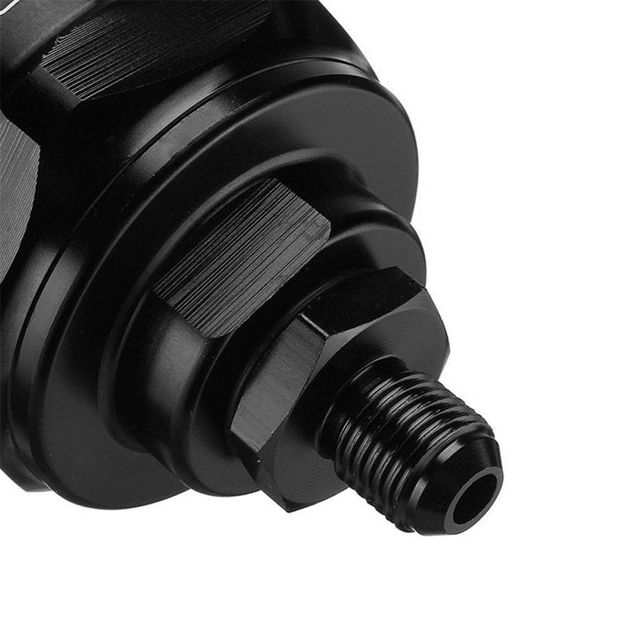 Car Aluminum Inline Fuel Filter E85 Ethanol with 100 Micron Inlet -6 AN / Outlet