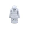 Li Ning Campus Series Einfarbige Logo Kapuzen-Daunenjacke Lang Unisex Oberbekleidung Hellgrau YYMT079-2