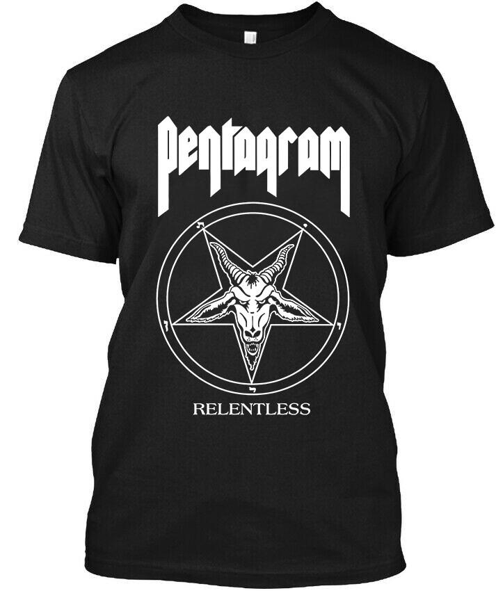 

New! Popular Pentagram Relentless American Music Vintage Art Logo T-Shirt S-4XL Unisex T-Shirt XL