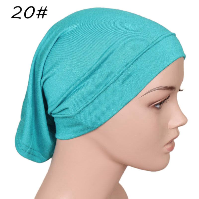 Muslim Underscarf Turban Hijab Ninja Inner Hat Women Chemo Cap Hair Loss Cover Beanie Bonnet Headwear Stretch Head Scarf Wrap