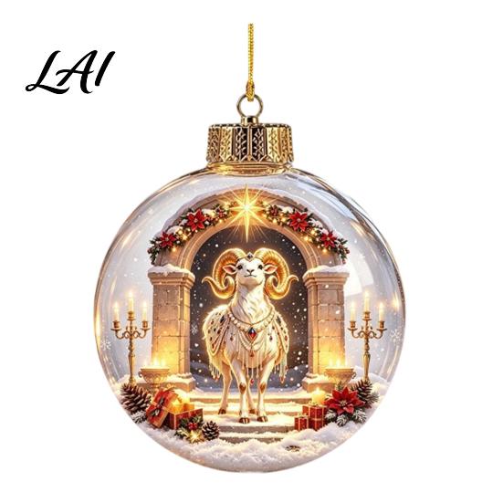 Luminous Holiday Tree Decorations Light Up Christmas Ball Ornaments Glowing Scene Xmas Hanging Decoration Clear Coordinated Layout Ornaments Acrylic