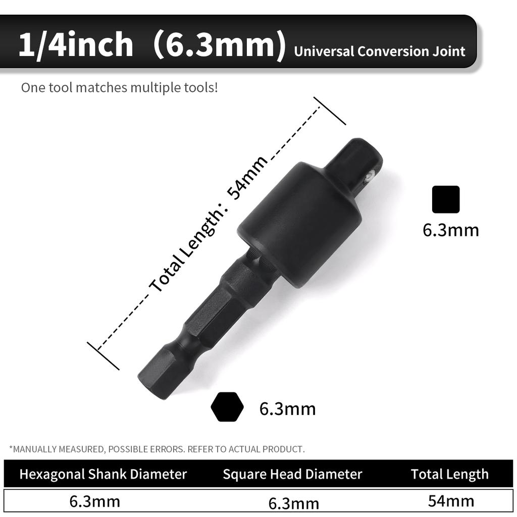 Taladro eléctrico de 360°, destornillador neumático, funda, adaptador universal, mango hexagonal a cabezal cuadrado, adaptador giratorio, herramienta de varilla de conexión