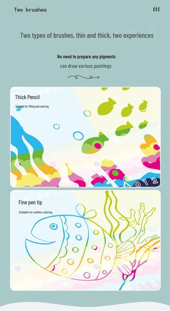 Children's Magic Water Canvas Doodle Mat - Large 120x90cm Educational Drawing Toy