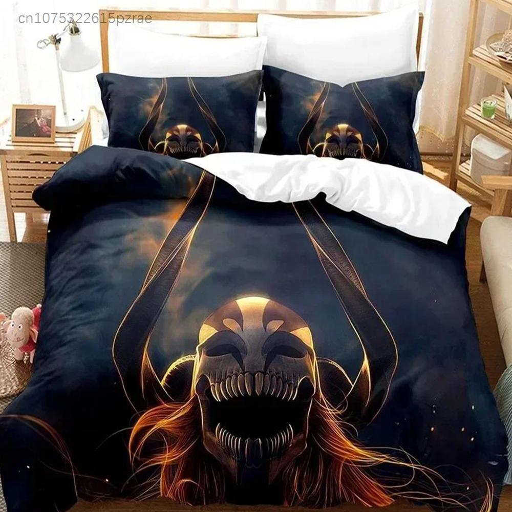 Top Anime Bleach Kurosaki Ichigo Bedding Set Boys Girls Twin Queen Size Duvet Cover Pillowcase Bed For Kids Adult Customizable