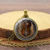 Vintage Punk Necklace Inspired Jewelry For Men Glass Dome Accessory
