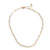 Yhpup Minimalist Stainless Steel Metal Chain Necklace Bracelet Bangle for Women 18K PVD Plated Golden Fashion Jewelry