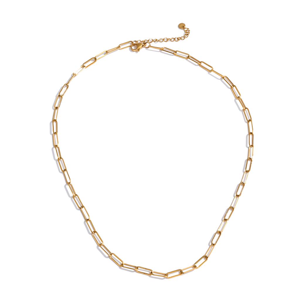 Yhpup Minimalist Stainless Steel Metal Chain Necklace Bracelet Bangle for Women 18K PVD Plated Golden Fashion Jewelry