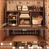 Cama litera escritorio plegable compacta con almacenamiento de mesita de noche con cerradura