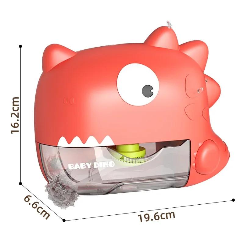 Electric Summer Bathtub Blower Foam Machine Musical Soap Bubble Machine for Kids Bubble Dinosaur Suction Cup Hanging Bath Toys