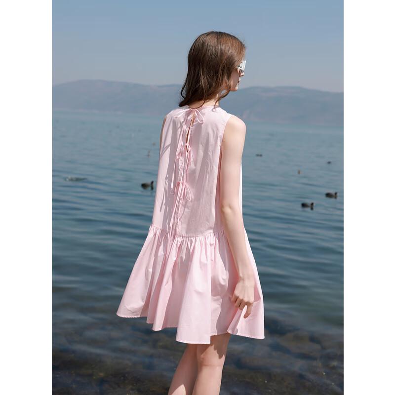 2025 Summer Pleated A-Line Cotton Sleeveless Dress