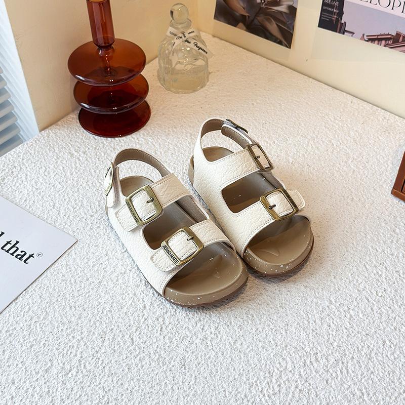 Kids Cork Footbed Sandals Summer Breathable Open Toe Beach Slides Boys Girls Comfortable Casual Shoes