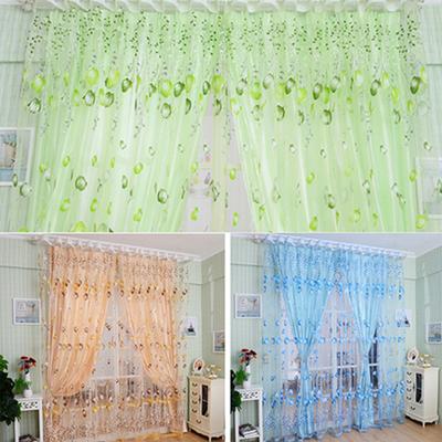 Lale Çiçek Vual Perde Örtüsü Panel Odası Sırf Ev Kapı Pencere Dekorasyonu