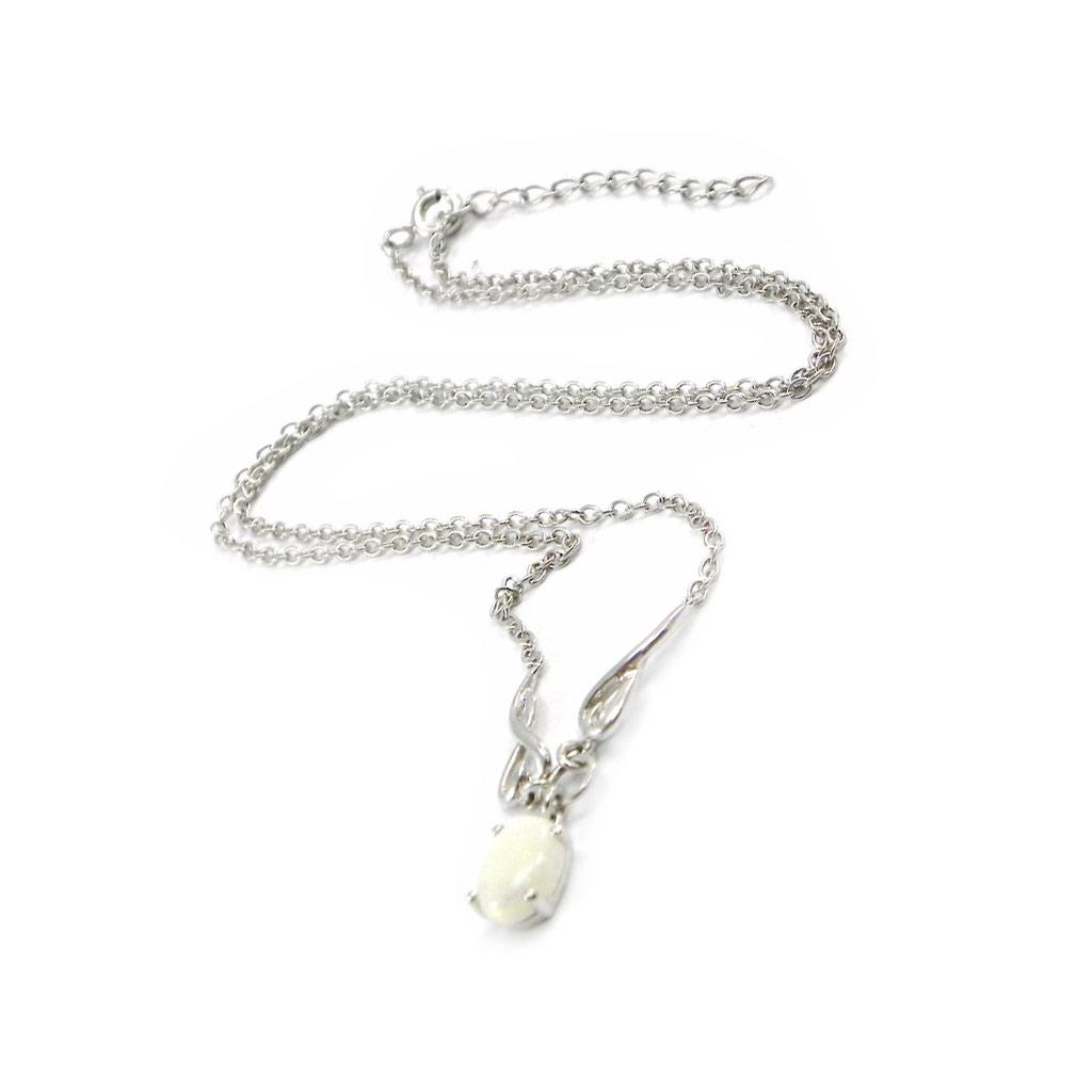Les Trésors De Lily [I2592] - Silver Necklace 'Goddess Opal' Silver-white (rhodium-plated) - 8x6 Mm
