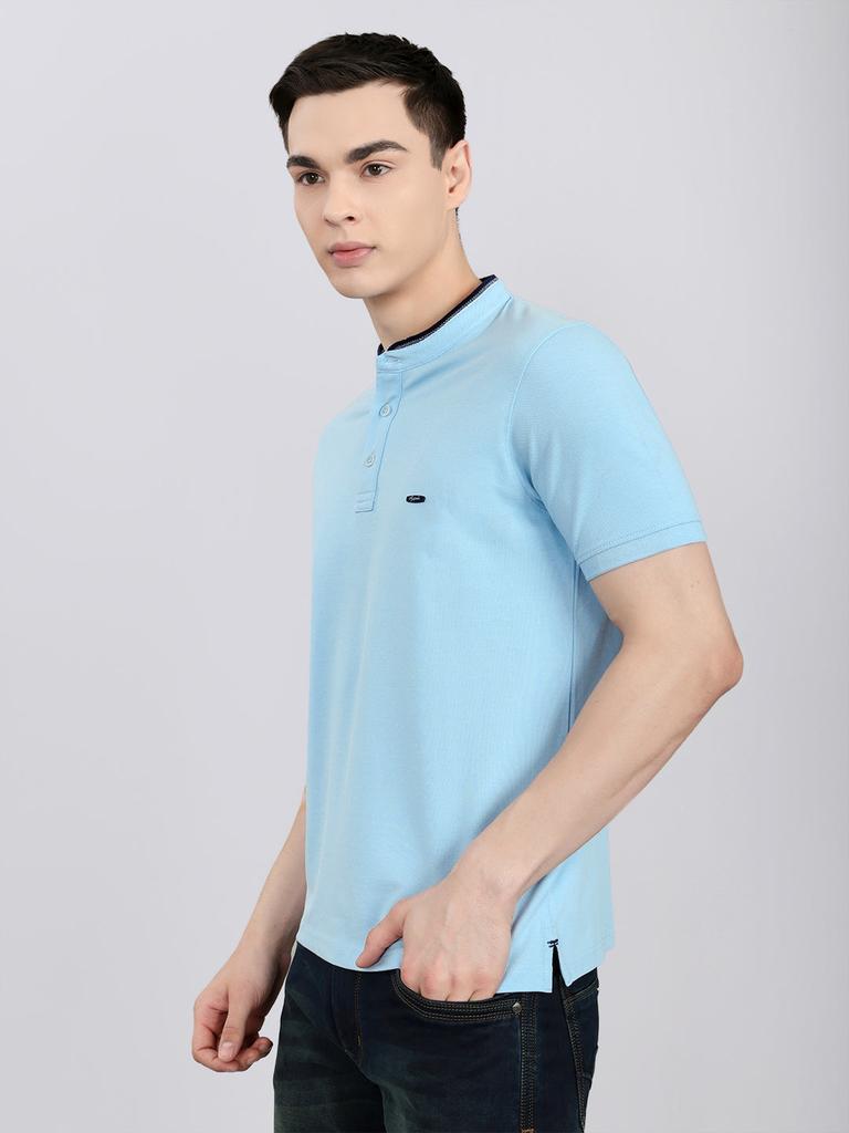 MONTE CARLO Men Smart Fit Sky Tshirt