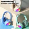 Foldable LED Gaming Headphone with Noise Canceling Bluetooth-compatible 5.4 Long Battery Life Auxiliary TF Card Support