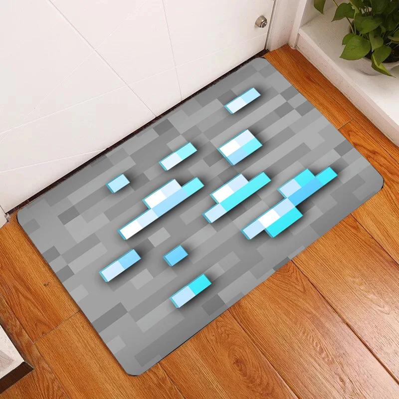 Hot Game Cartoon Pixels Floor Mats Bedroom Entry Doormat Living Rooms Front Door Carpet Antislip E-sports Room Mat Welcome Rug