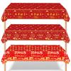 2025 Chinese New Year Red Lantern Table Cover Lunar New Year Disposable Tablecloth for Spring Festival Party New Year Eve Decor