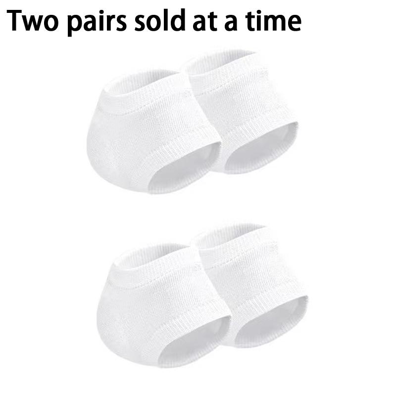 

Gel Silicone Heel Protector Sleeve Heel Pads Heel Cups Plantar Fasciitis Support Feet Care Skin Repair Cushion Half-Yard Socks one size білий