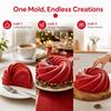 Silicone Spiral Cake Pan Non-Stick Round Baking Pan Reusable Fluted Bundt Pan  DIY Pastry Dessert
