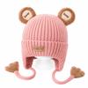 Cotton Baby Bear Hat Ribbed Knit Kids Knitted Cap New Toddler Winter Hat  Toddlers