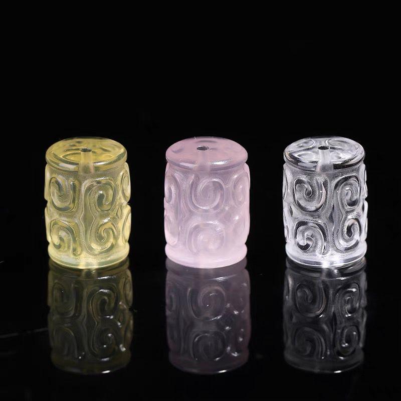 

Natural pink-white citrine barrel beads with patterns, small accessories for crafts, star-moon bodhi beads, bracelet and necklace diy Accessories about10*13mm цитриновый