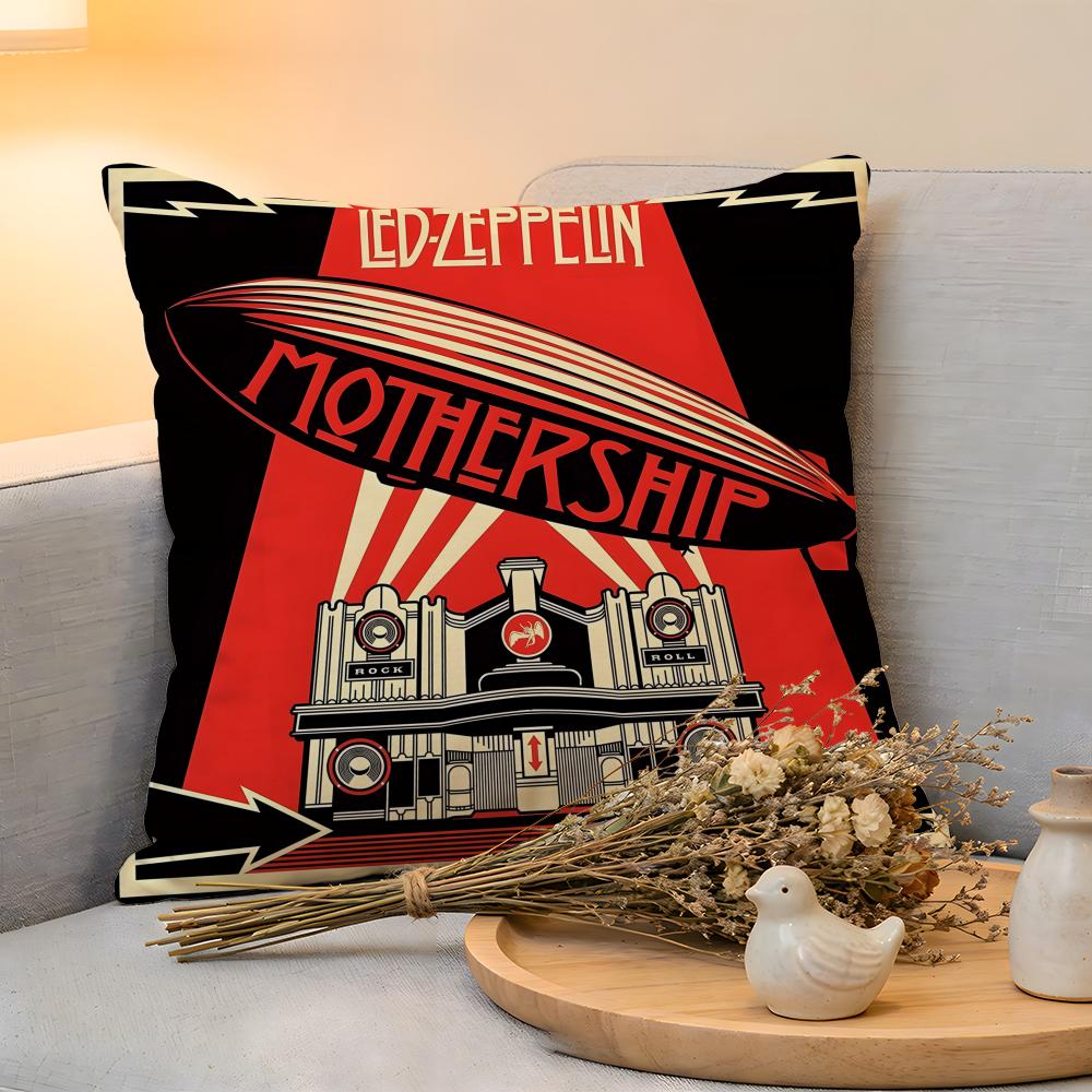 Cushion Cover  Linen  SkinFriendly Soft Decorative Case for Sofa Home Decor Band LLed ZZeppelin Pillow cover