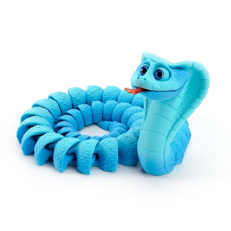 3D Printed Crazys Cobras Realistic Crazys Cobras Statues,3D Printed AnimalS with Flexible Articulated Joints Home Decors